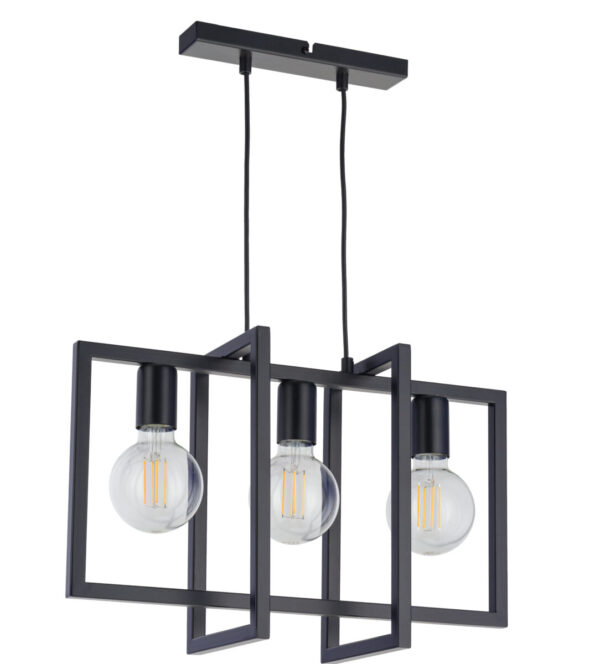 Lampa wisząca industrialna EDEN 3 czarny, 3 × E27 – Sigma Lighting 32235