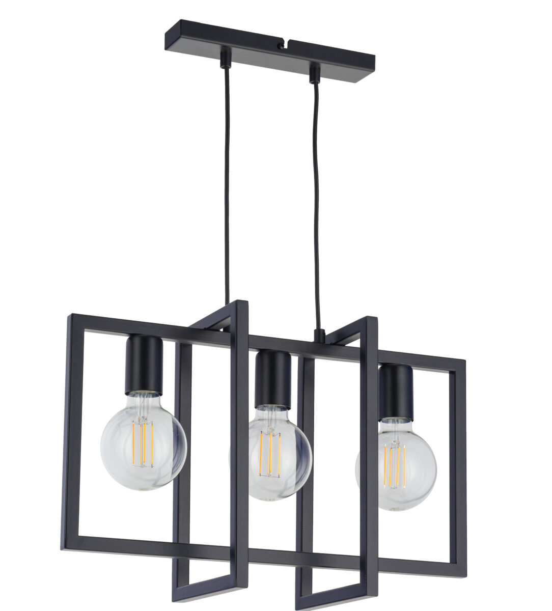 Lampa wisząca industrialna EDEN 3 czarny, 3 × E27 – Sigma Lighting 32235