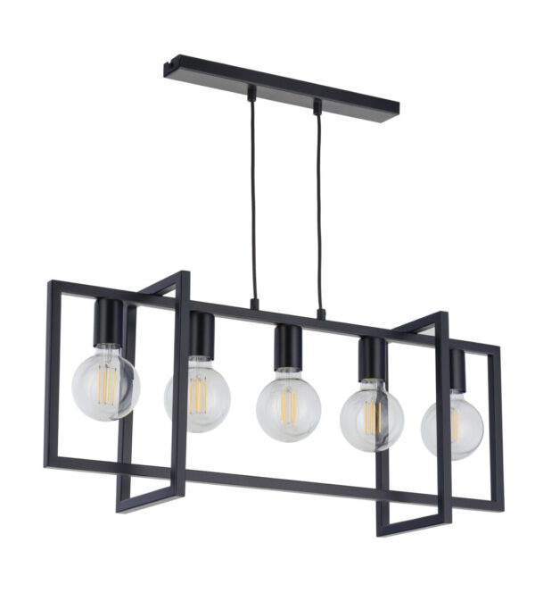 Lampa wisząca industrialna EDEN 5 czarny, 5 × E27 – Sigma Lighting 32237