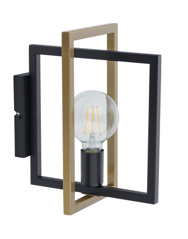 Kinkiet industrialny EDEN czarny/złoty, 1 × E27 – Sigma Lighting 32238