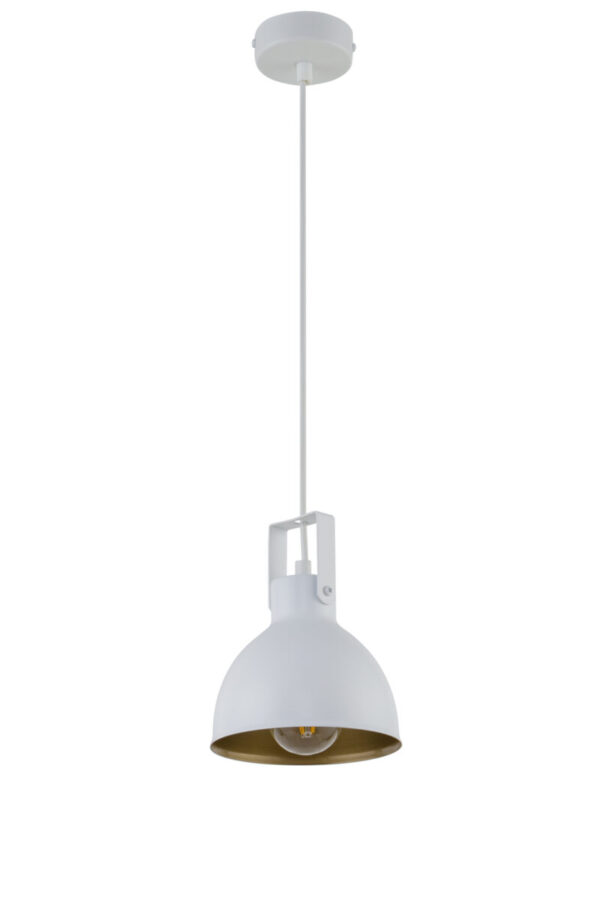 Lampa wisząca loftowa MARS 1 biały/złoty, 1 × E27 – Sigma Lighting 32257