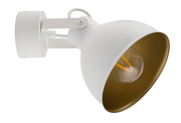 Kinkiet loftowy MARS biały/złoty, 1 × E27 – Sigma Lighting 32265