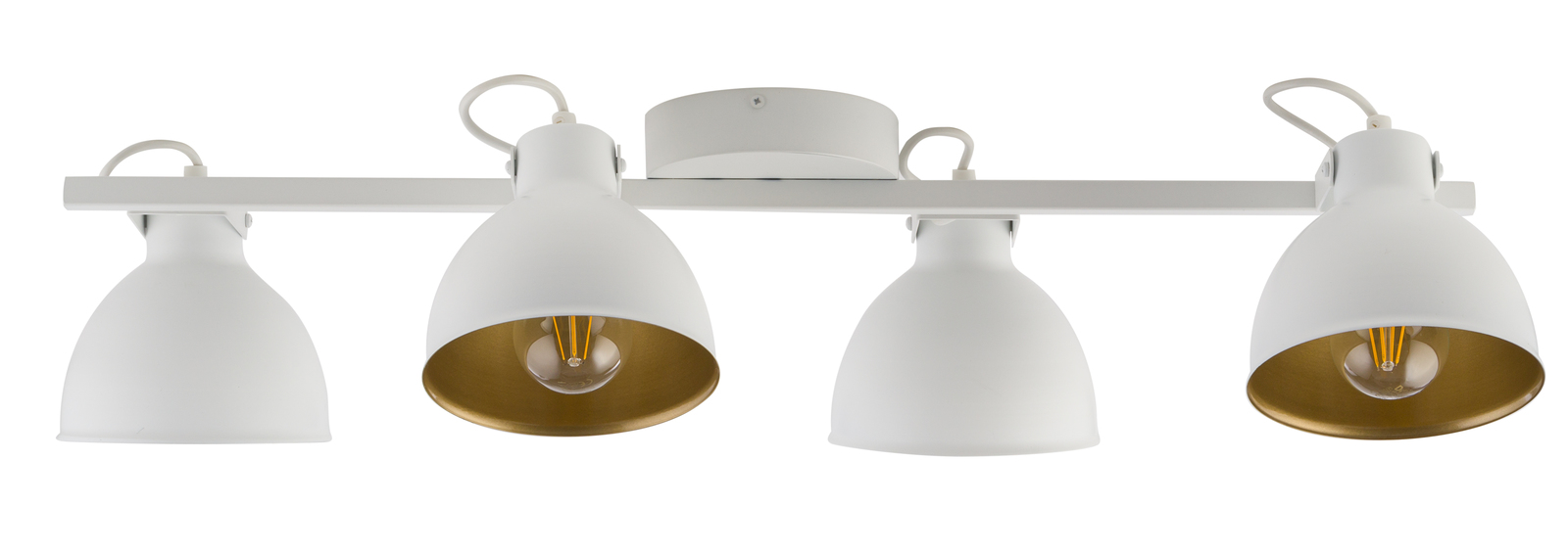 Plafon loftowy MARS 4 biały/złoty, 4 × E27 – Sigma Lighting 32273