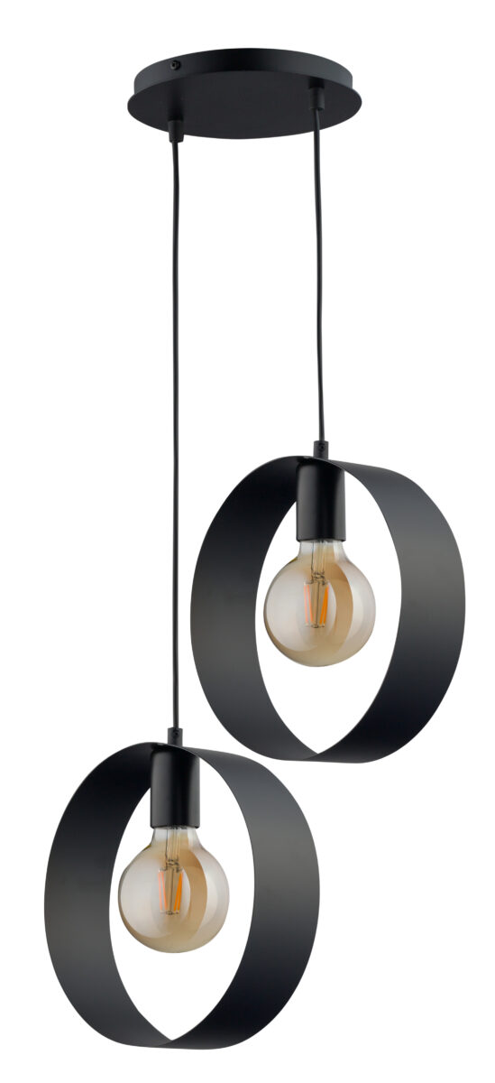 Lampa wisząca nowoczesna HAPPY 2 czarny, 1 × E27 – Sigma Lighting 32281