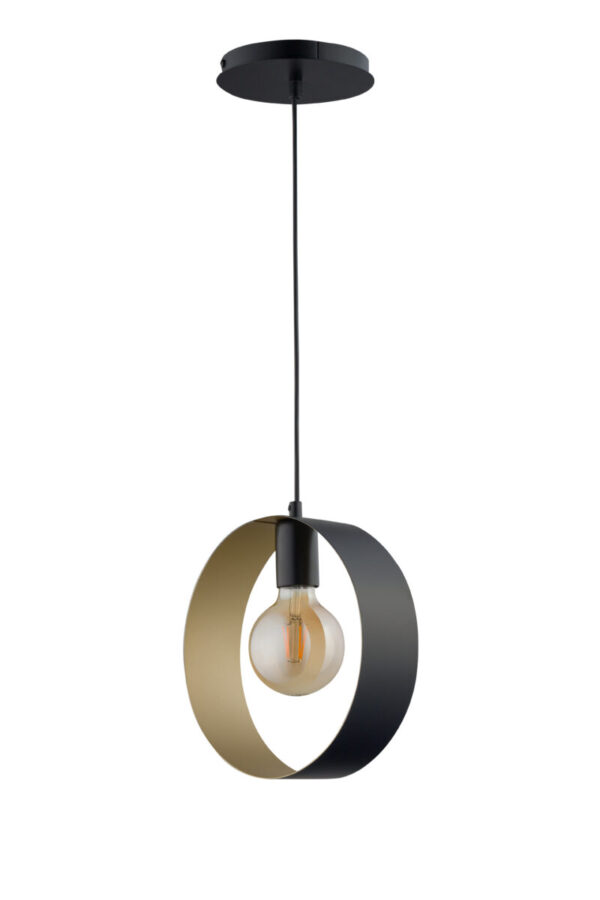 Lampa wisząca nowoczesna HAPPY 1 czarny/złoty, 2 × E27 – Sigma Lighting 32283