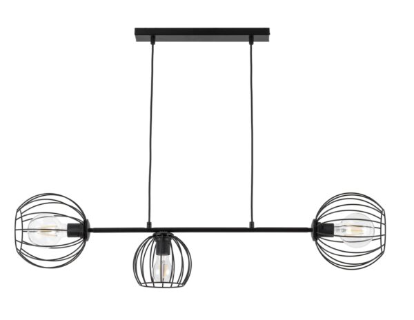 Lampa wisząca w stylu modern classic MADAM 3 czarny, 3 × E27 – Sigma Lighting 32370