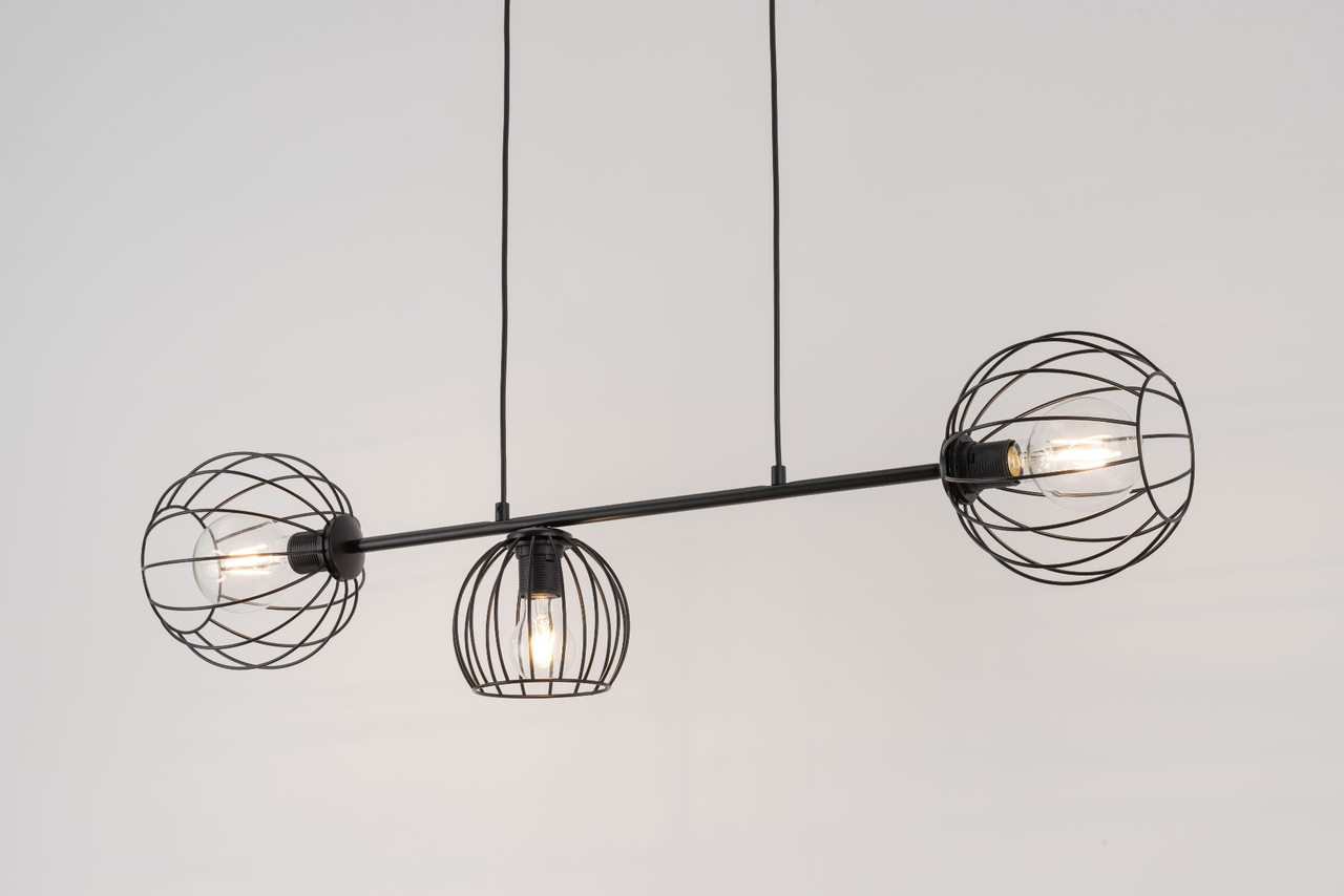 Lampa wisząca w stylu modern classic MADAM 3 czarny, 3 × E27 – Sigma Lighting 32370 - obrazek 2