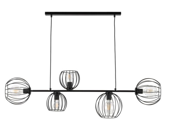 Lampa wisząca w stylu modern classic MADAM 5 czarny, 5 × E27 – Sigma Lighting 32372