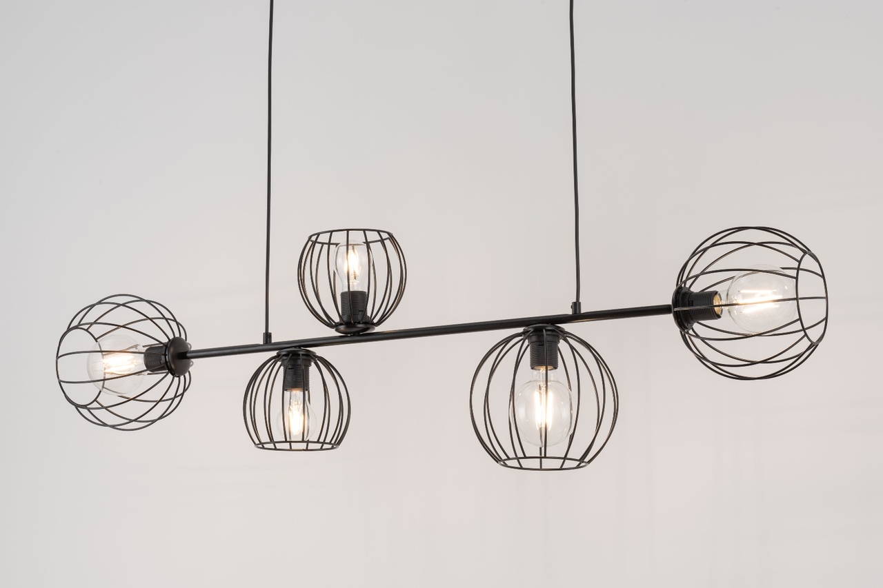 Lampa wisząca w stylu modern classic MADAM 5 czarny, 5 × E27 – Sigma Lighting 32372 - obrazek 2