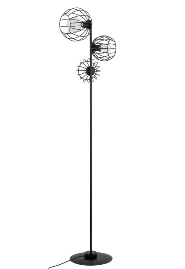 Lampa podłogowa w stylu modern classic MADAM czarny, 3 × E27 – Sigma Lighting 32375