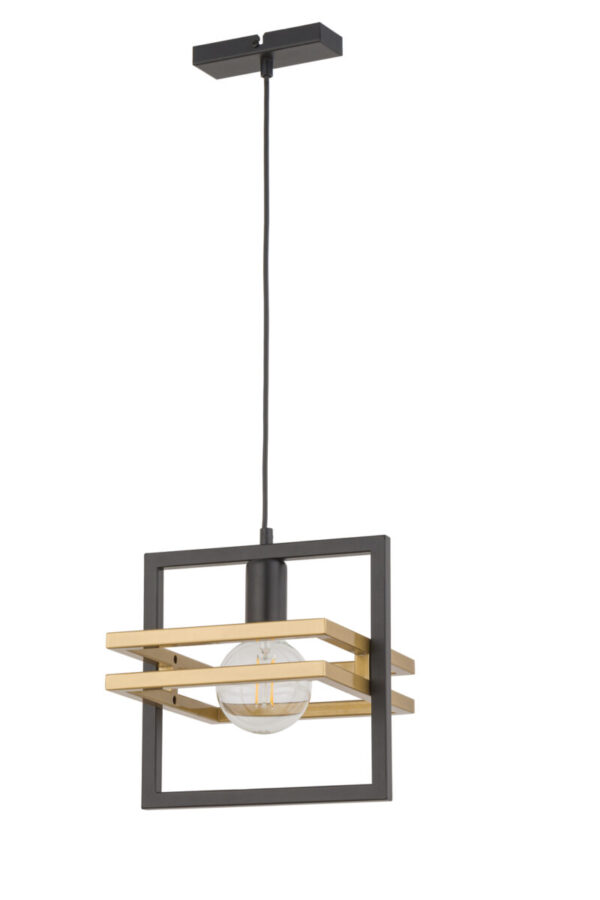 Lampa wisząca nowoczesna MERCI 1 czarny złoty, 1 × E27 – Sigma Lighting 32386