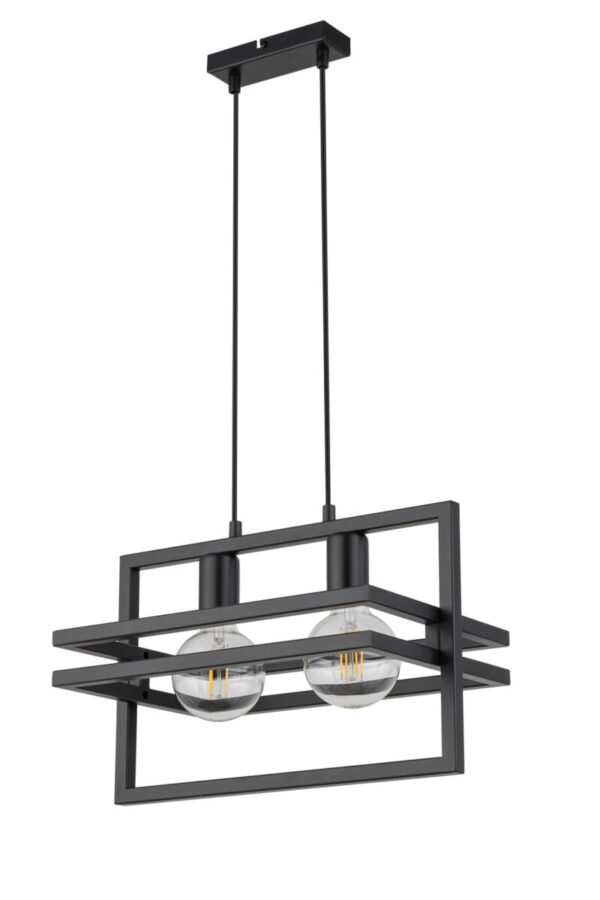 Lampa wisząca nowoczesna MERCI 2 czarny, 2 × E27 – Sigma Lighting 32391
