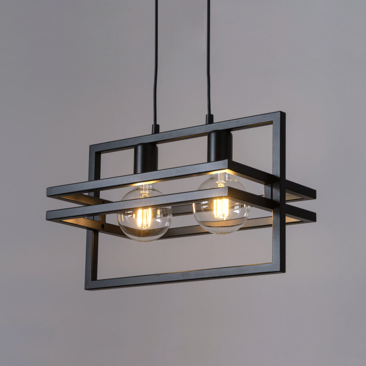 Lampa wisząca nowoczesna MERCI 2 czarny, 2 × E27 – Sigma Lighting 32391 - obrazek 2