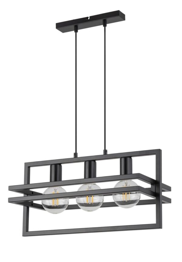 Lampa wisząca nowoczesna MERCI 3 czarny, 3 × E27 – Sigma Lighting 32394
