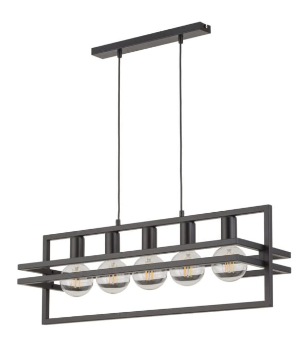 Lampa wisząca nowoczesna MERCI 5 czarny, 5 × E27 – Sigma Lighting 32397