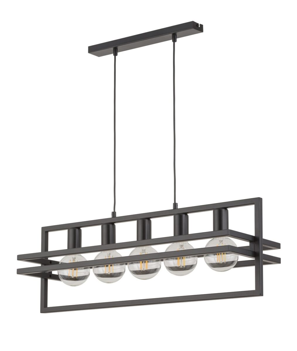Lampa wisząca nowoczesna MERCI 5 czarny, 5 × E27 – Sigma Lighting 32397