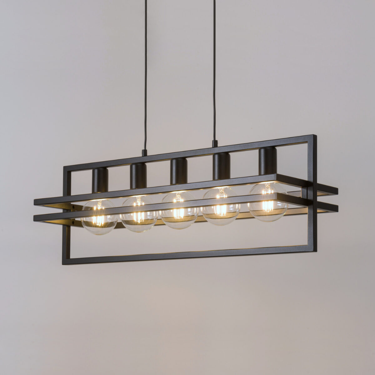Lampa wisząca nowoczesna MERCI 5 czarny, 5 × E27 – Sigma Lighting 32397 - obrazek 2