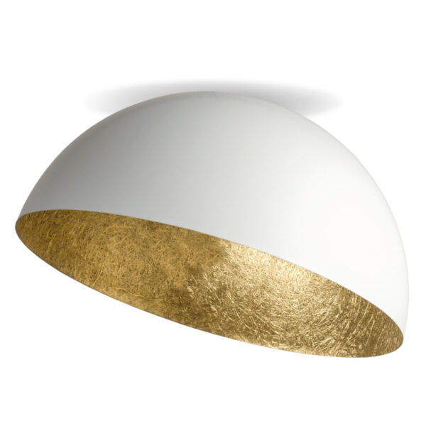 Plafon w stylu glamour SFERA 35 biały/złoty, 1 × E27 – Sigma Lighting 32466