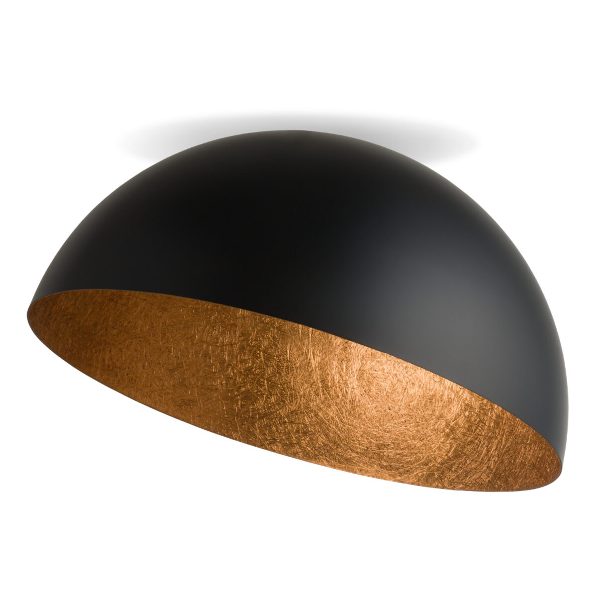 Plafon nowoczesny SFERA 90 czarny/miedziany, 1 × E27 – Sigma Lighting 32467