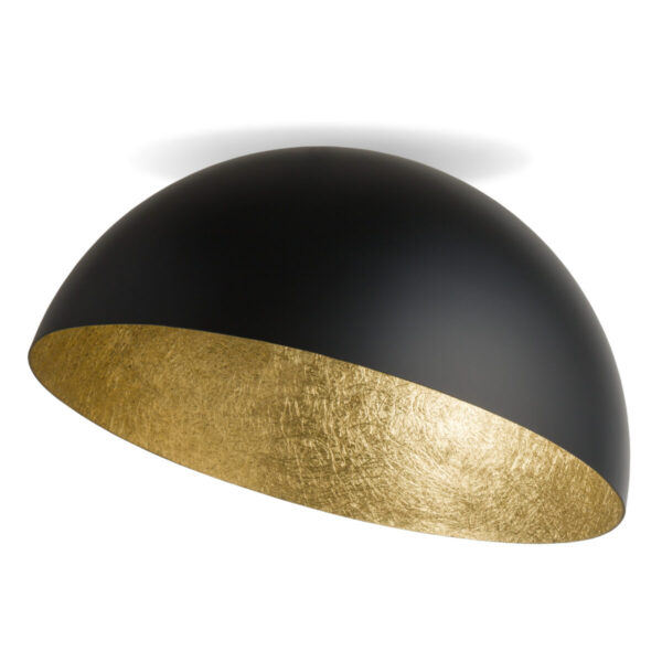 Plafon w stylu glamour SFERA 90 czarny/złoty, 1 × E27 – Sigma Lighting 32471