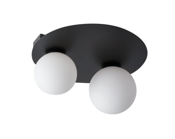 Plafon nowoczesny ARGON 2 koło czarny, 2 × G9 – Sigma Lighting 33267