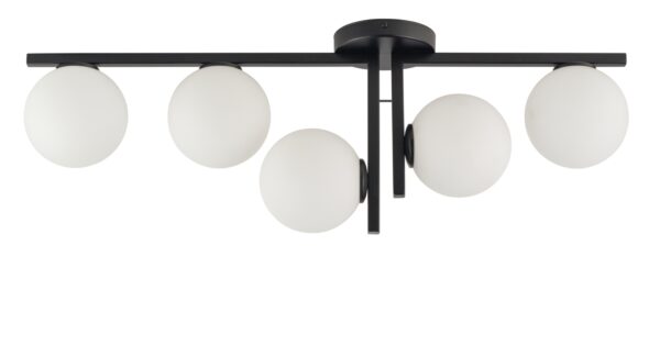 Plafon nowoczesny ANDY 5 czarny, 5 × G9 – Sigma Lighting 33287