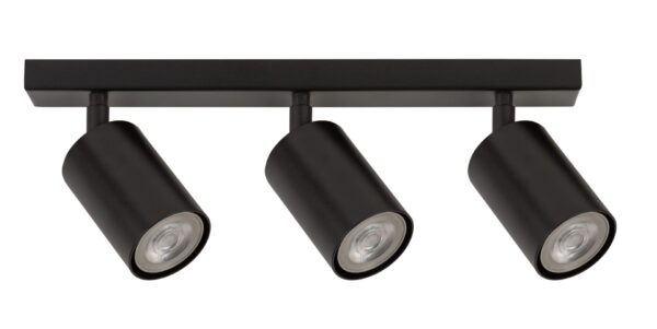 Spot sufitowy minimalistyczny ZOOM 3 czarny /spot, 3 × GU10 – Sigma Lighting 33311