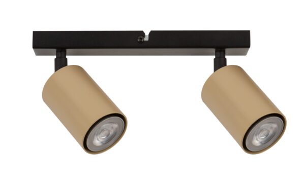 Spot sufitowy minimalistyczny ZOOM 2 czarny/złoty /spot, 2 × GU10 – Sigma Lighting 33320