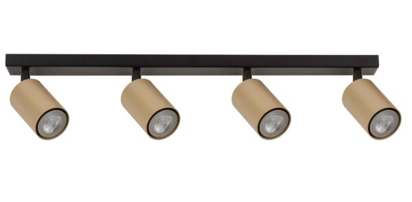 Spot sufitowy minimalistyczny ZOOM 4 czarny/złoty /spot, 4 × GU10 – Sigma Lighting 33322