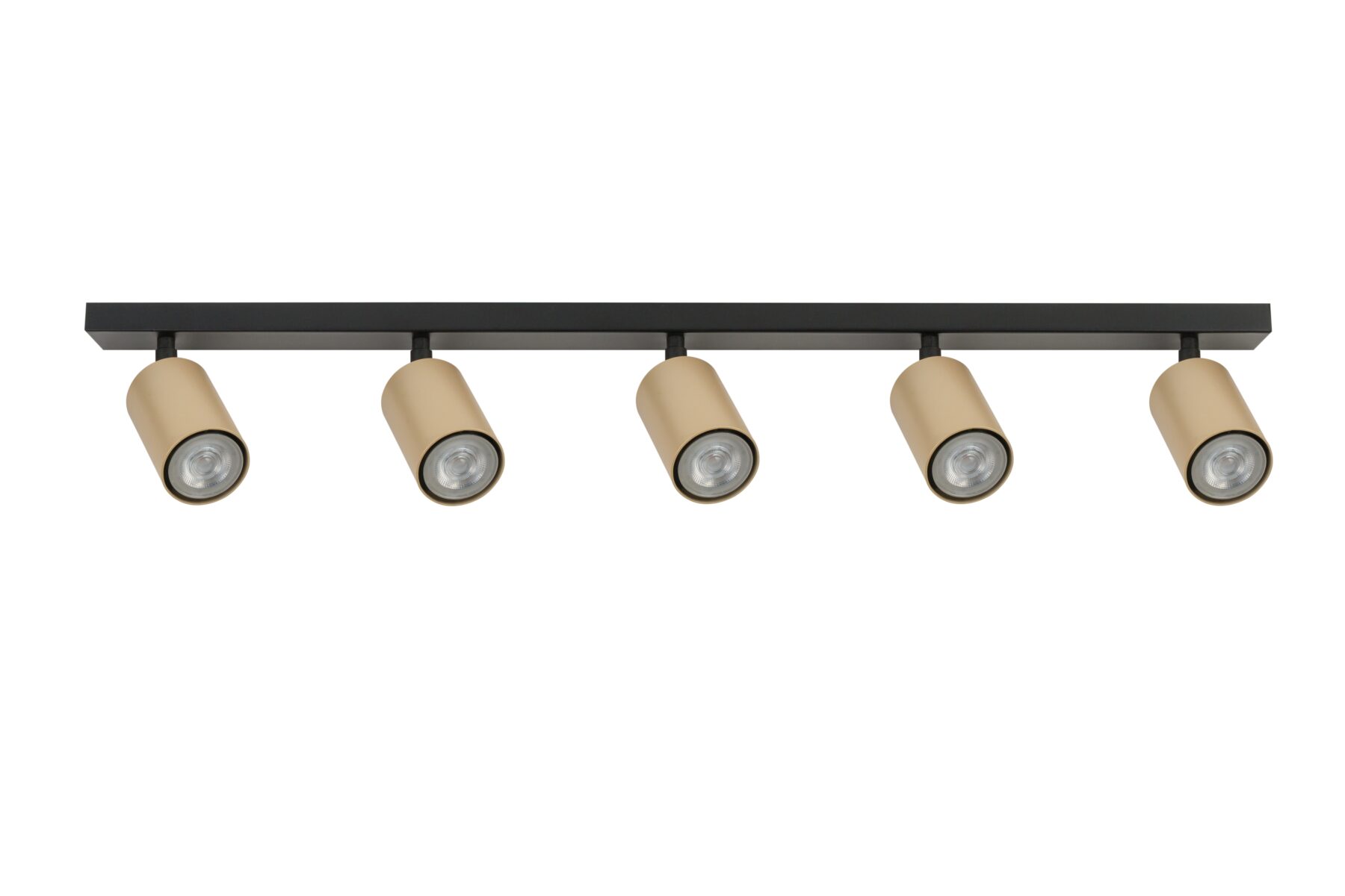 Spot sufitowy minimalistyczny ZOOM 5 czarny/złoty /spot, 5 × GU10 – Sigma Lighting 33323