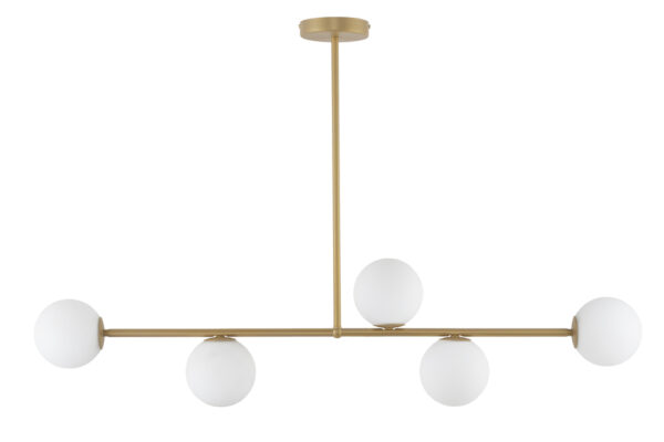 Lampa wisząca klasyczna GAMA 5 złoty beż, 5 × G9 – Sigma Lighting 33334