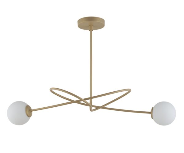 Lampa wisząca w stylu modern classic VELVET 2 złoty beż, 2 × G9 – Sigma Lighting 33355