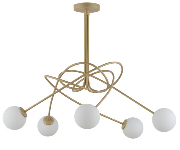 Lampa wisząca w stylu modern classic VELVET 5 złoty beż, 5 × G9 – Sigma Lighting 33357
