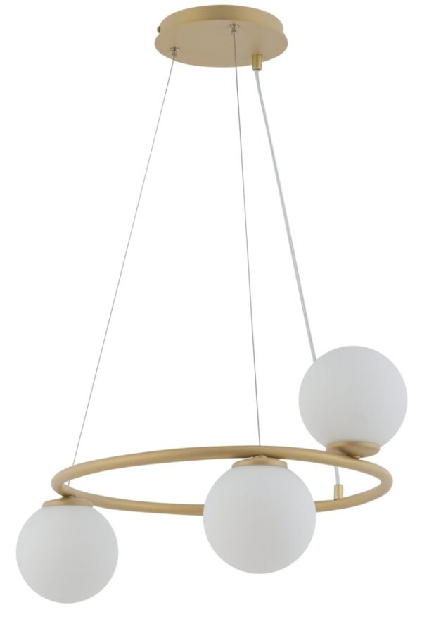 Lampa wisząca klasyczna GAMA koło 3 złoty beż, 3 × G9 – Sigma Lighting 33380