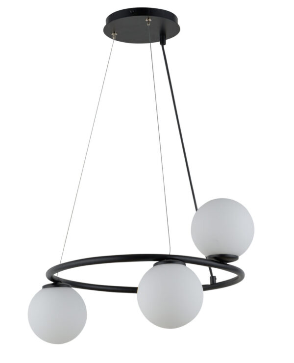Lampa wisząca klasyczna GAMA koło 3 czarny, 3 × G9 – Sigma Lighting 33382