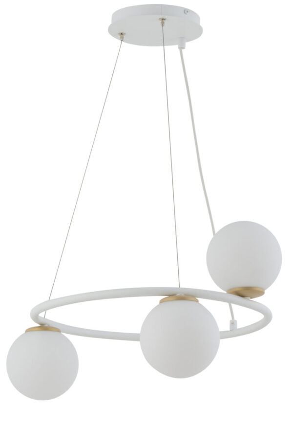 Lampa wisząca klasyczna GAMA koło 3 biały złoty, 3 × G9 – Sigma Lighting 33384