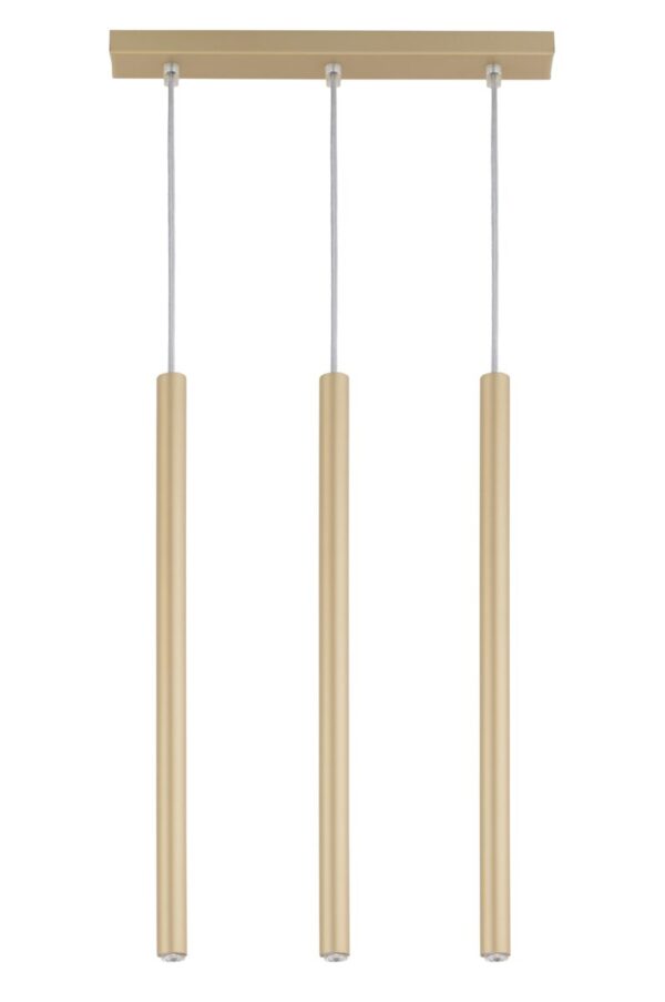 Lampa wisząca minimalistyczna SOPEL 3 prosty złoty mat, 3 × G9 – Sigma Lighting 33403