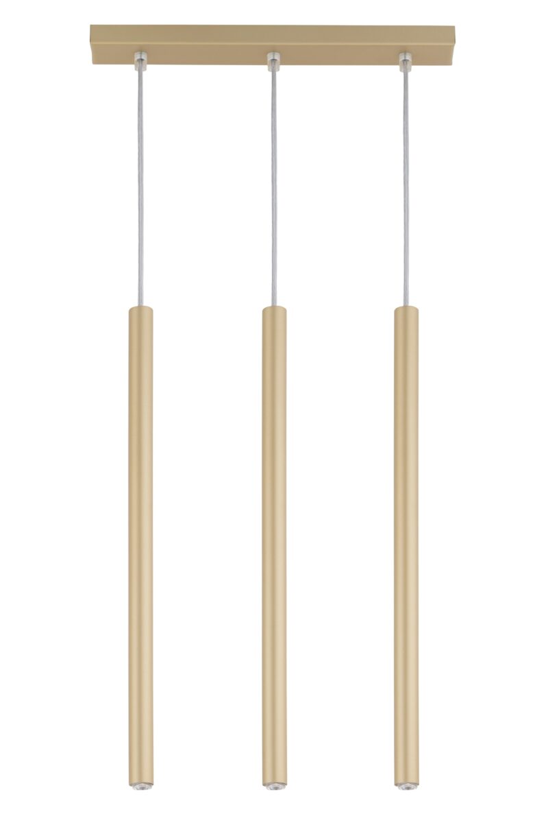 Lampa wisząca minimalistyczna SOPEL 3 prosty złoty mat, 3 × G9 – Sigma Lighting 33403