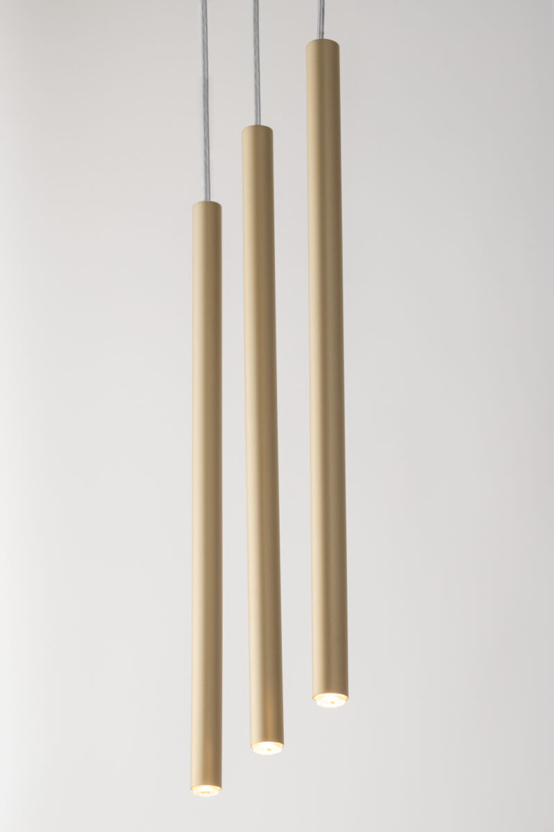Lampa wisząca minimalistyczna SOPEL 3 prosty złoty mat, 3 × G9 – Sigma Lighting 33403 - obrazek 2