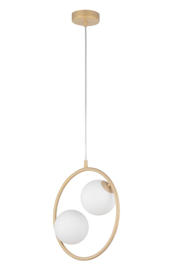 Lampa wisząca nowoczesna AQUA 2 złoty beż, 2 × G9 – Sigma Lighting 33412