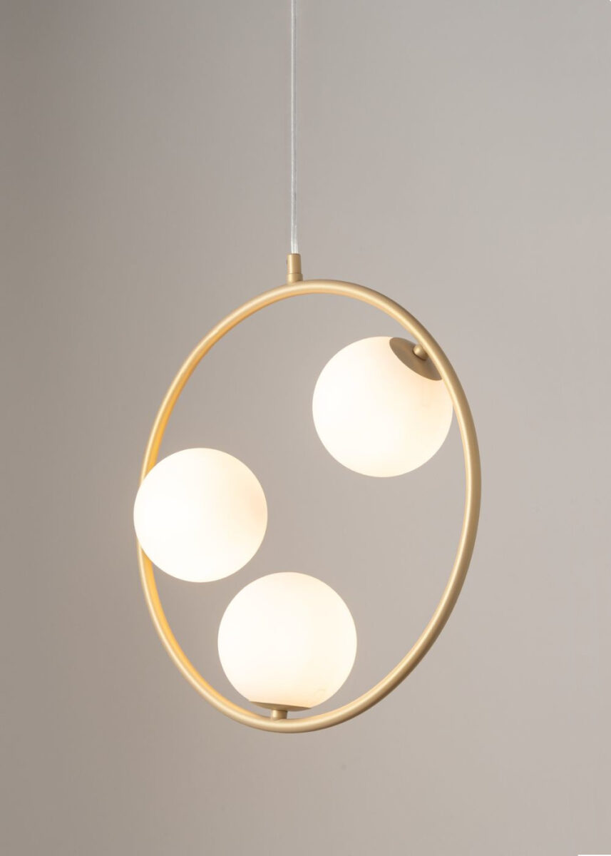 Lampa wisząca nowoczesna AQUA 3 złoty beż, 3 × G9 – Sigma Lighting 33415 - obrazek 2