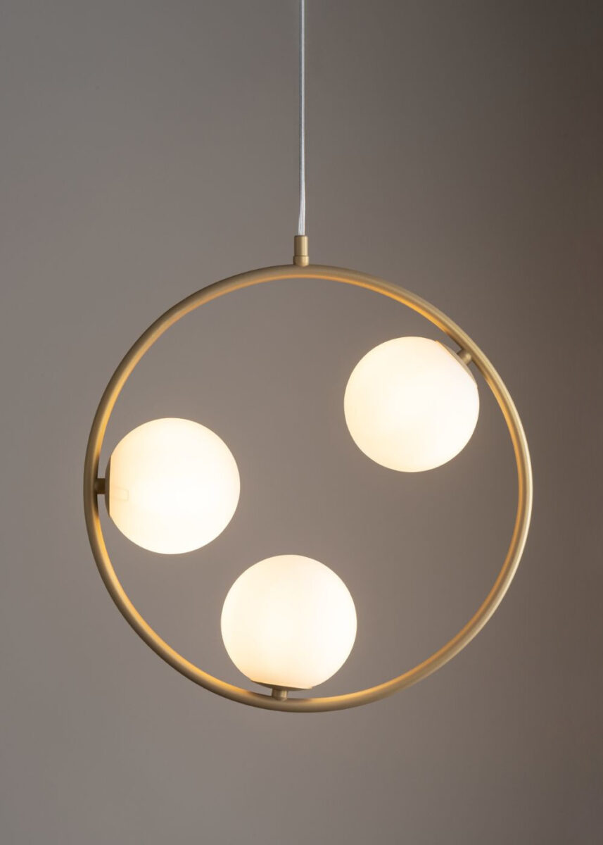 Lampa wisząca nowoczesna AQUA 3 złoty beż, 3 × G9 – Sigma Lighting 33415 - obrazek 3