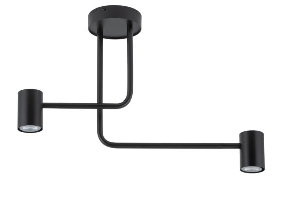 Plafon minimalistyczny LUIS 2 czarny, 2 × GU10 – Sigma Lighting 33418