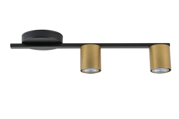 Spot sufitowy minimalistyczny SKY 2 czarno złoty /spot, 2 × GU10 – Sigma Lighting 33432