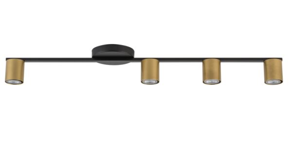 Spot sufitowy minimalistyczny SKY 4 czarno złoty /spot, 4 × GU10 – Sigma Lighting 33438