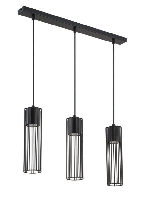 Lampa wisząca loftowa FOBIA 3 prosty czarny, 3 × GU10 – Sigma Lighting 33453