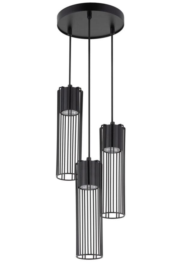 Lampa wisząca loftowa FOBIA 3 koło czarny, 3 × GU10 – Sigma Lighting 33456