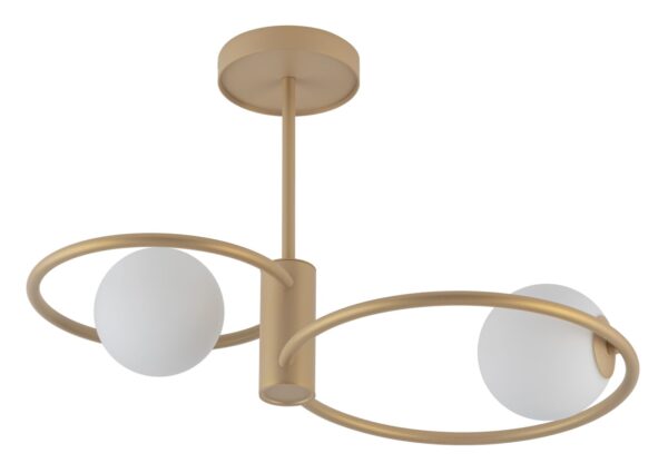 Plafon nowoczesny AQUA 2 złoty beż, 2 × G9 – Sigma Lighting 33464