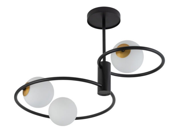 Plafon nowoczesny AQUA 3 czarny, 3 × G9 – Sigma Lighting 33465