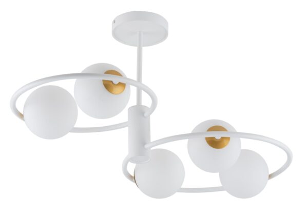 Plafon nowoczesny AQUA 5 biały, 5 × G9 – Sigma Lighting 33469
